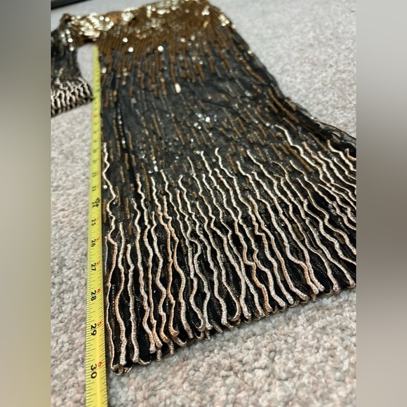 Ralph Lauren Collection Embellished Tulle Pants Metallic Sequin Sheer Gold 6 $5K - Picture 15 of 17